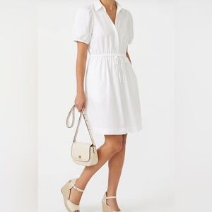 J. Crew Cream Puff Sleeve Mini Dress